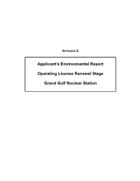 Applicant's Environmental Report Operating License Renewal Stage
