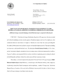Chicagoan David Headley Charged with Conspiracy in 2008 Mumbai Attacks in Addition to Foreign Terror Plot in Denmark