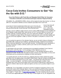 Coca-Cola Invites Consumers to Get “On the Go with D.O.”