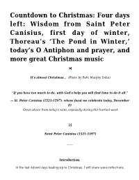 Countdown to Christmas: Four Days Left: Wisdom from Saint Peter