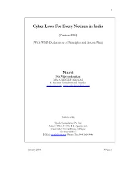 Cyber Laws for Every Netizen in India Naavi