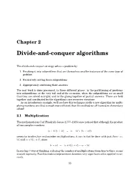 Divide-And-Conquer Algorithms