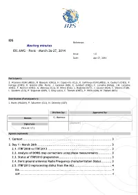 IDS AWG – Paris – March 26-27, 2014 Issue: 1.0 Date: Apr.07, 2014