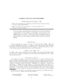 LAMBDA CALCULUS for ENGINEERS Introduction in the Λ