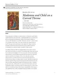 Madonna and Child on a Curved Throne C