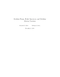 Modular Forms, Hecke Operators, and Modular Abelian Varieties