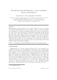 Remembering Through Lifelogging: a Survey of Human Memory Augmentation