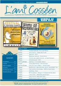 SOMMAIRE N U M É R O 2 5 M a R S 2 0 1 9 Dates À Retenir
