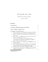 The Biomart User's Guide