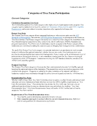 Tree Farm Category Definitions