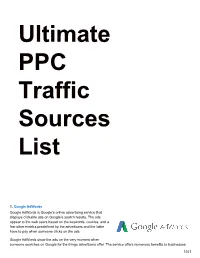 Ultimate Paid Traffic Sources List