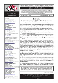 BULLETIN Editorial
