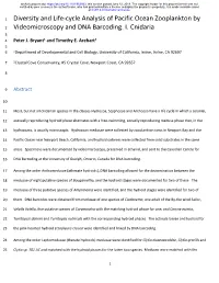 Diversity and Life-Cycle Analysis of Pacific Ocean Zooplankton by 2 Videomicroscopy and DNA Barcoding