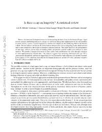 Is There a Cap on Longevity? a Statistical Review