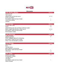 ISR Summer Camp Lunch Menu 28.06.-02.07