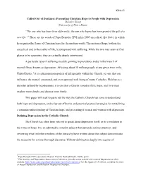 Kleist 1 Called out of Darkness: Presenting Christian Hope to People with Depression Deirdre Kleist University of Notre Dame
