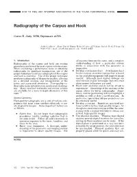 Radiography of the Carpus and Hock