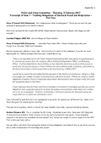 Transcript of Item 7 - Tackling Allegations of Electoral Fraud and Malpractice – Part Two
