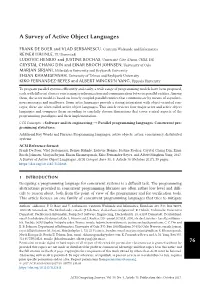 76 a Survey of Active Object Languages
