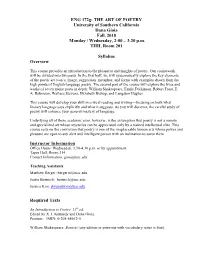 Art of Poetry Syllabus (2018) Word