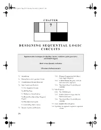 Designing Sequential Logic Circuits