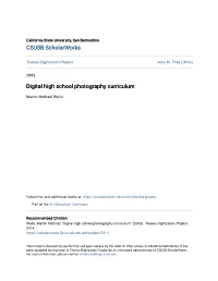Digital High School Photography Curriculum