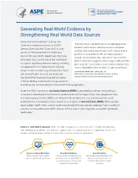 Generating Real-World Evidence by Strengthening Real-World Data Sources