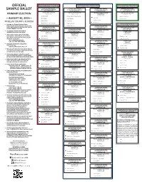 Sample Ballot