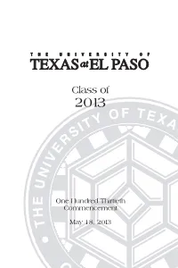 Spring 2013 Commencement Program