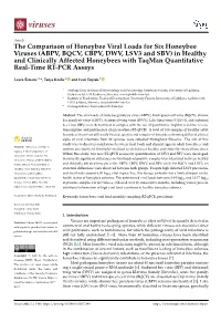 (ABPV, BQCV, CBPV, DWV, LSV3 and SBV) in Healthy and Clinically Affected Honeybees with Taqman Quantitative Real-Time RT-PCR Assays