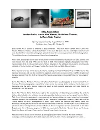 Fifty Years After: Gordon Parks, Carrie Mae Weems, Mickalene Thomas, Latoya Ruby Frazier