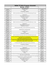 NASA TV Schedule for Web (Week of 3-1-2021).Xlsx