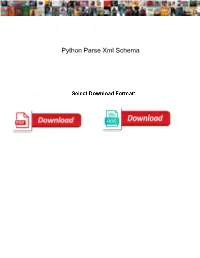Python Parse Xml Schema