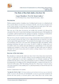 The Rule of Res Sub Judice (Section 10)