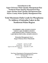 Total Maximum Daily Loads for Phosphorus to Address 4 Eutrophic Lakes in the Northwest Water Region
