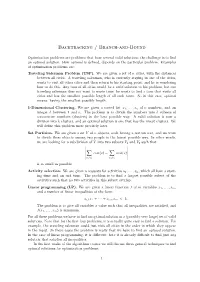 Backtracking / Branch-And-Bound