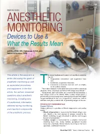 Devices to Use & What the Results Mean