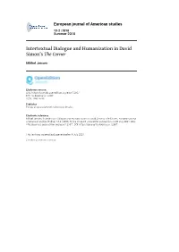 European Journal of American Studies, 13-2 | 2018 Intertextual Dialogue and Humanization in David Simon’S the Corner 2