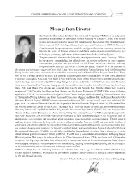 Message from Director