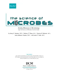 Milestones in Microbiology from the Science of Microbes Teacher’S Guide by Nancy P