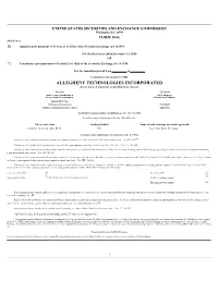 ALLEGHENY TECHNOLOGIES INCORPORATED (Exact Name of Registrant As Specified in Its Charter)