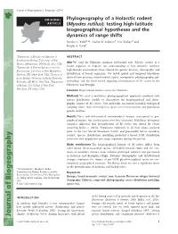 Phylogeography of a Holarctic Rodent (Myodes Rutilus): Testing High