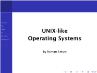 UNIX-Like Operating Systems