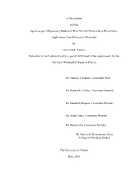 A Dissertation Entitled Spectroscopic Ellipsometry Studies of Thin Film Si