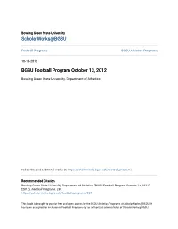 BGSU Football Program October 13, 2012