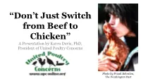 “Don't Just Switch from Beef to Chicken”