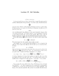 Lecture 18 : Itō Calculus