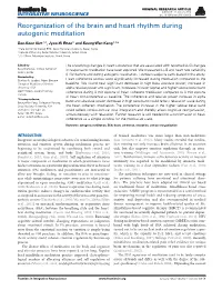 Reorganization of the Brain and Heart Rhythm During Autogenic Meditation