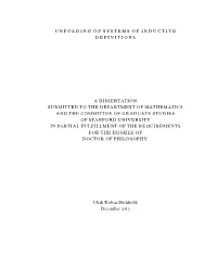 Unfolding of Systems of Inductive Definitions