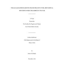 William Alexander Hammond's Transformation of the Army Medical